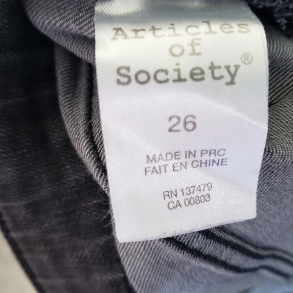 Articles of Society Skinny Jeans Black Sz 26 - Picture 9 of 10